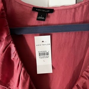 Ann Taylor pink blouse nwt large